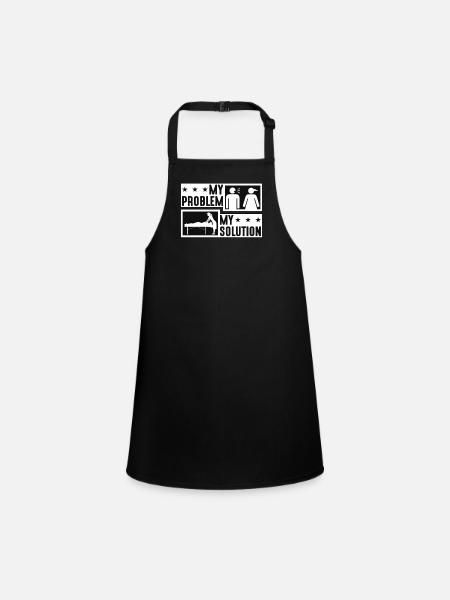 Massothérapeute Mon problème Mon pictogramme Maman Papa - Tablier Enfant - noir - Devant