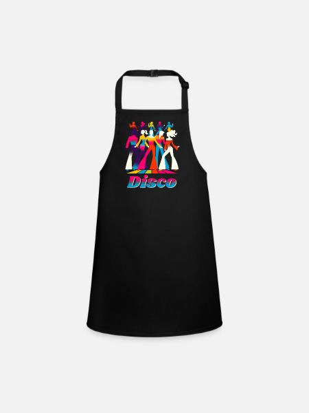Disco Music - Children's Apron - black - Front