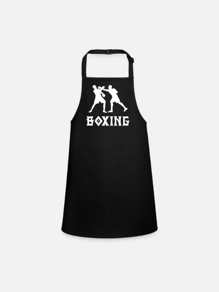 Boxing - Children's Apron - black - Front