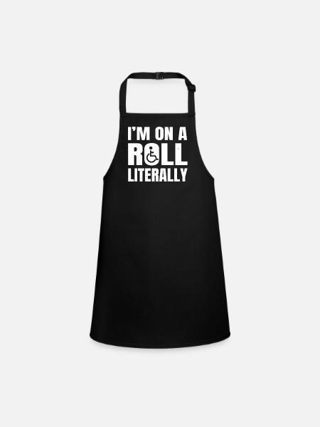 Wheelchair - Children's Apron - black - Front