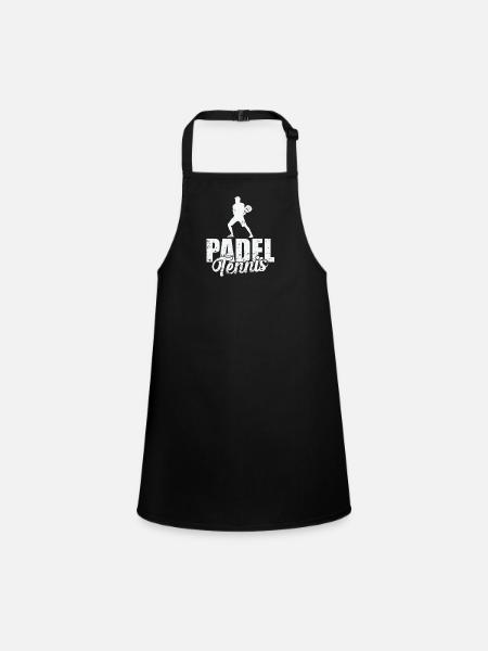 Padel Tennis Teamplay - Schürze für Kinder - Schwarz - Vorne
