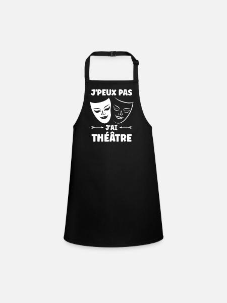 Humour théâtre - Tablier Enfant - noir - Devant