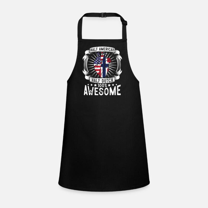 Netherlands USA Flag - Half American Half Dutch Children's Apron