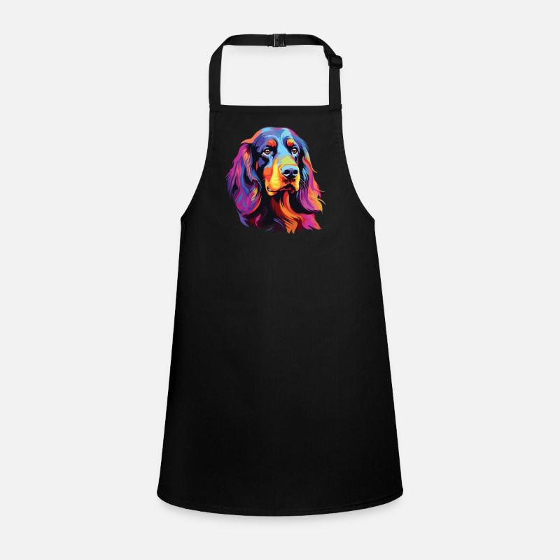 Aquarelle colorée Gordon Setter Tablier Enfant