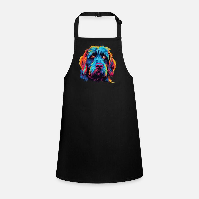 Watercolor Colorful Griffon Korthals Children's Apron