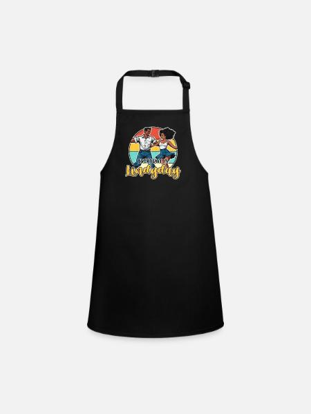 Swing Dance Everyday Is Lindyday Retro Dancing - Children's Apron - black - Front
