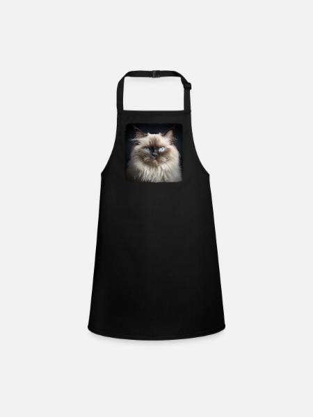 Chat de l’Himalaya Colourpoint Katze - Tablier Enfant - noir - Devant