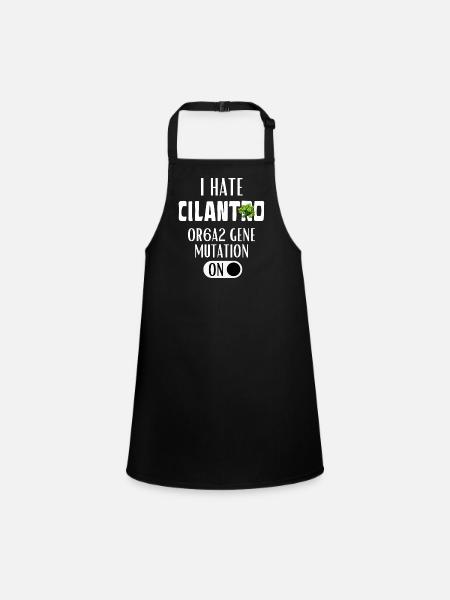 I HATE CILANTRO GENE MUTATION ON - Children's Apron - black - Front