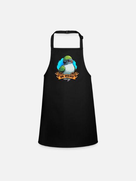 Pigeon voyageur Be Weird aime toujours les courses de pigeons - Tablier Enfant - noir - Devant