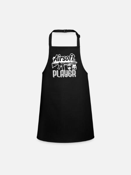 Airsoft Airsoft Player - Children's Apron - black - Front