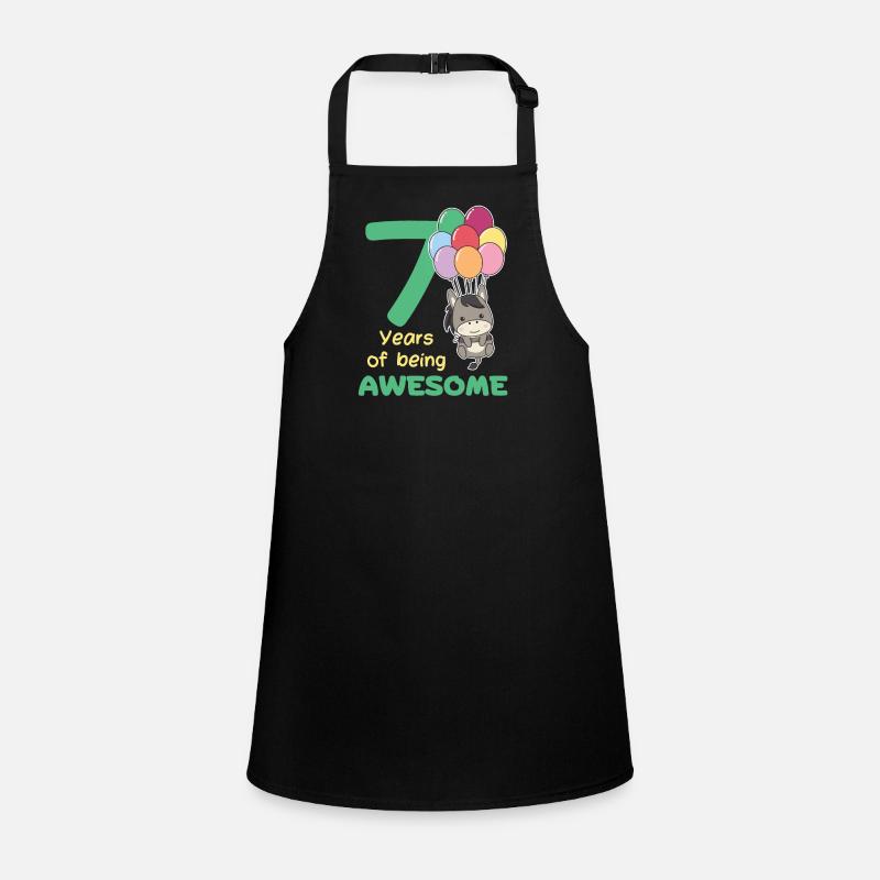 Donkey for 7th birthday children seven years old Children's Apron