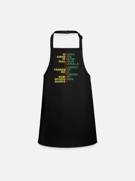 Black History Month Leaders Shirt - Schürze für Kinder - Schwarz - Vorne