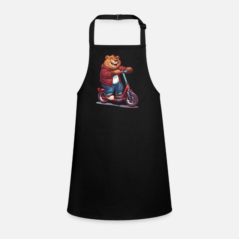 Bear Scooter Children's Apron