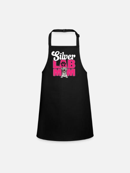 Silver Labrador Retriever Silver Lab - Children's Apron - black - Front