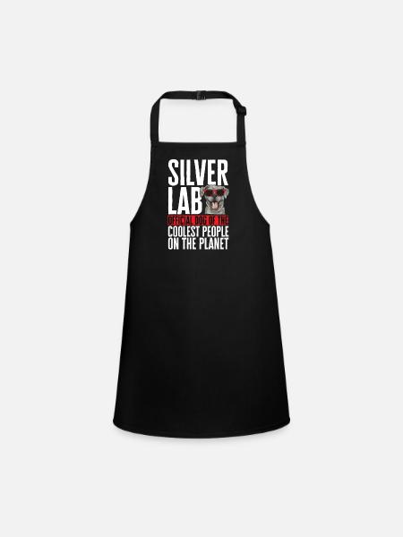 Silver Labrador Retriever Silver Lab - Children's Apron - black - Front