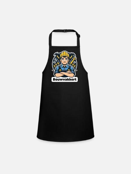 Construction worker - Children's Apron - black - Front