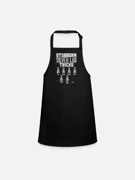 Silver Labrador Retriever Silver Lab - Children's Apron - black - Front