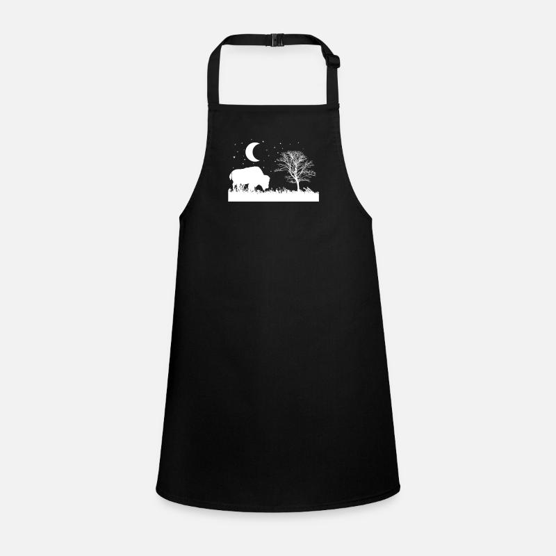 Bison frisst Gras Tier Schürze für Kinder