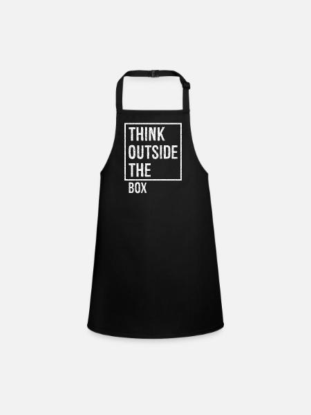 think outside the box - Children's Apron - black - Front