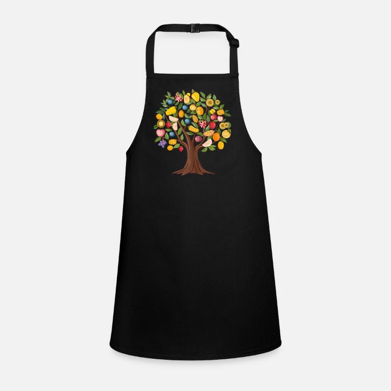 Colorful Fruit Tree with Tropical Fruits Children's Apron