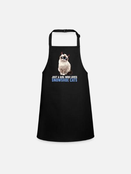 Chaton raquette Chat raquette - Tablier Enfant - noir - Devant