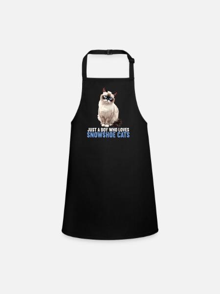 Chaton raquette Chat raquette - Tablier Enfant - noir - Devant