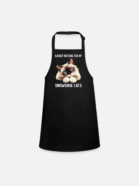 Chaton raquette Chat raquette - Tablier Enfant - noir - Devant