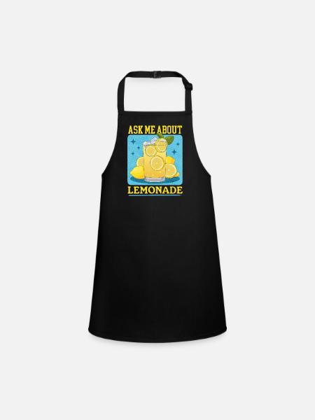 Limonade Citrons Limonade Soda Stand Cadeau - Tablier Enfant - noir - Devant