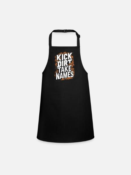Tractor Pulling Tractor Pulling Tractor Power Farm - Children's Apron - black - Front
