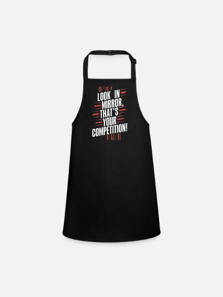 Miroir Miroir Message de motivation - Tablier Enfant - noir - Devant