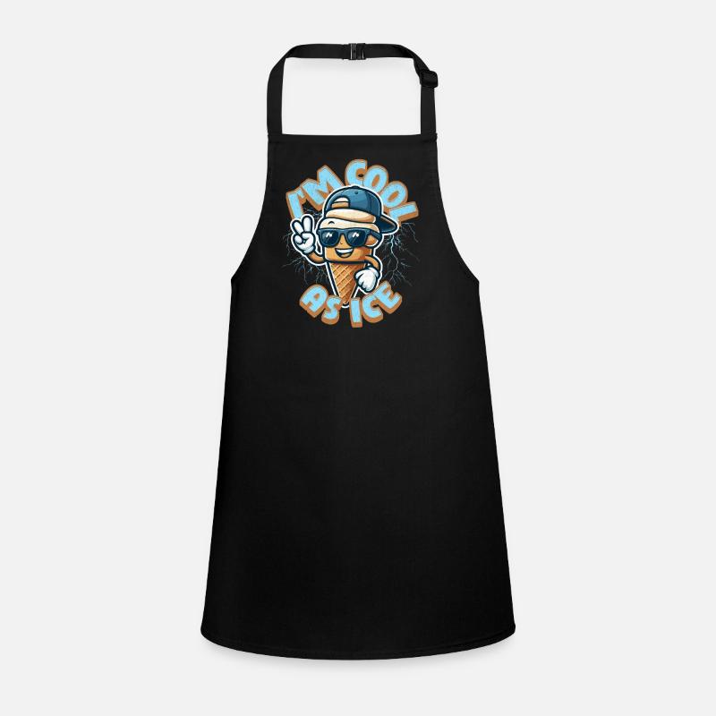 Je suis cool comme la glace - mignonne mascotte de crème glacée Kawaii Tablier Enfant