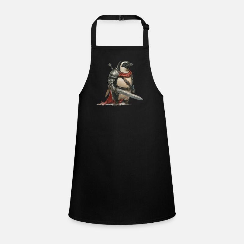 Penguin Knight Middle Ages Children's Apron