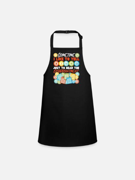 Joueur de bingo parfois j’aime - Tablier Enfant - noir - Devant