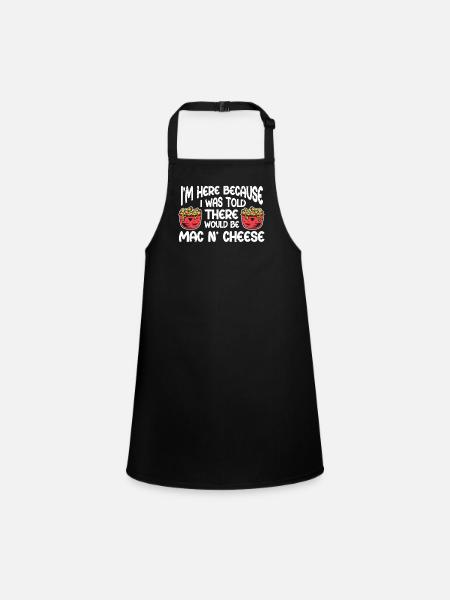 Mac And Cheese Macaroni - Children's Apron - black - Front