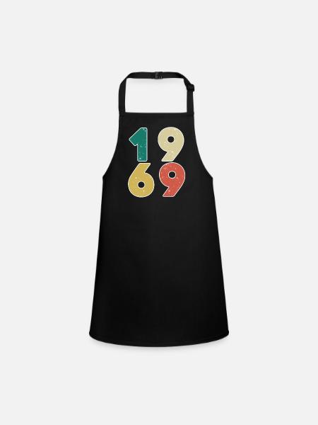 1969 - Born 1969 - Built in 1969 - Children's Apron - black - Front