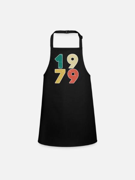 1979 - Jahrgang 1979 - Baujahr 1979 - Schürze für Kinder - Schwarz - Vorne