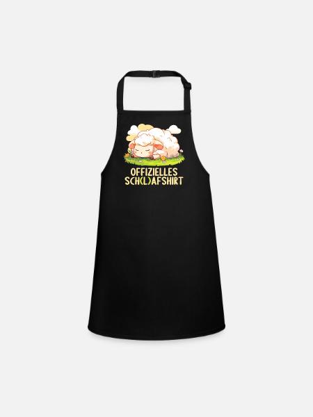 Official Sheep Shirt Official Sleep Shirt - Children's Apron - black - Front