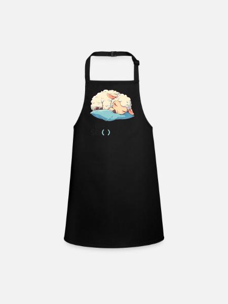 Official Sheep Shirt Official Sleep Shirt - Children's Apron - black - Front