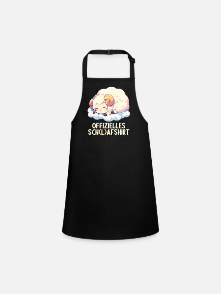 Official Sheep Shirt Official Sleep Shirt - Children's Apron - black - Front