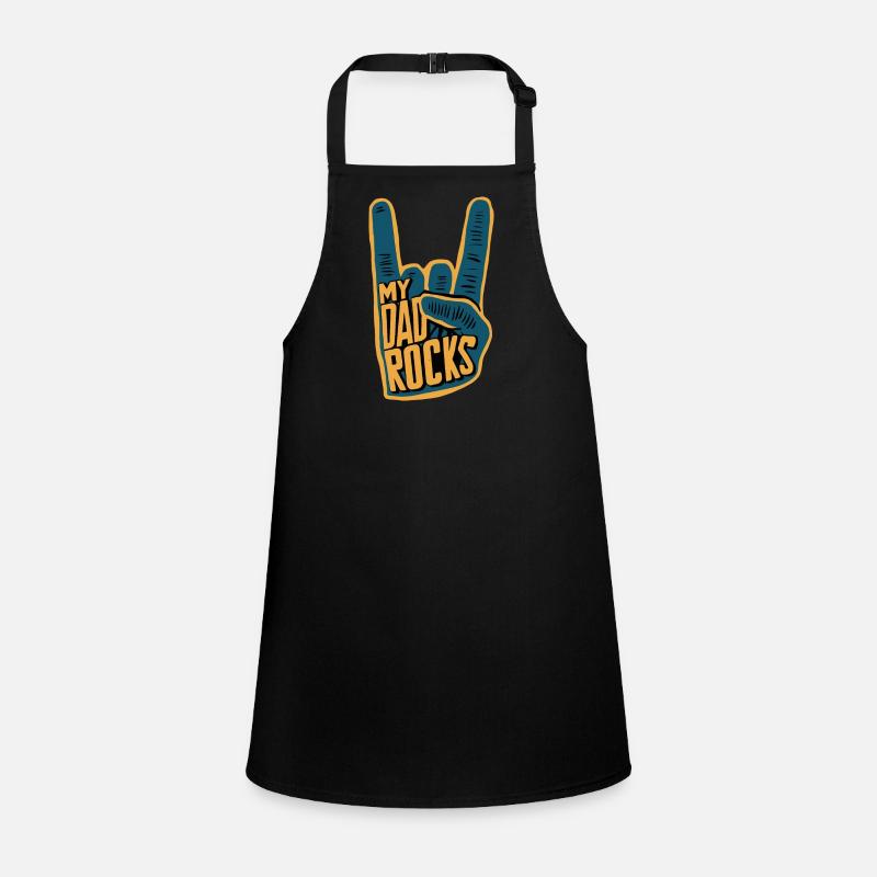My Daddy Rocks Hand Sign Graphic Children's Apron