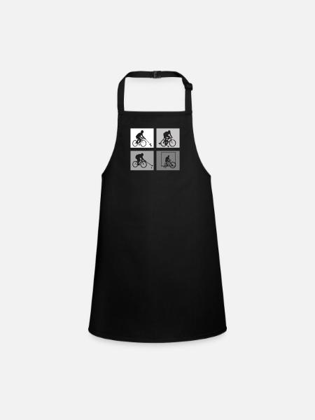 Bicycle Bicycle Polo Cyclist Bicycle Polo Bicycle - Children's Apron - black - Front