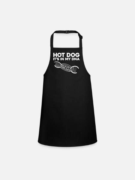 Hot Dog Adult Hot Dog C’est dans mon - Tablier Enfant - noir - Devant