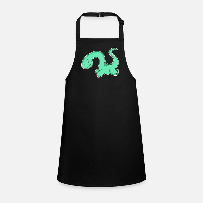 Motif Dino Dinosaure Vert Tablier Enfant