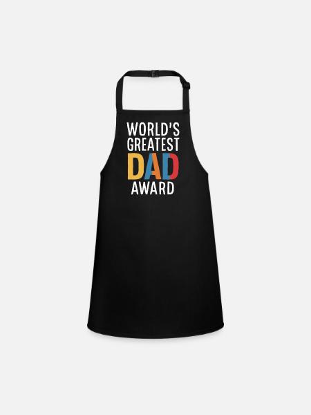 World's Greatest Dad Award - Children's Apron - black - Front