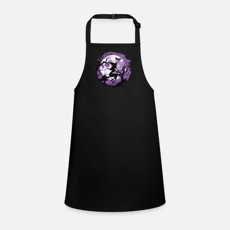 Gothic Hexen Geschenkidee okkulter lila Mond Schürze für Kinder