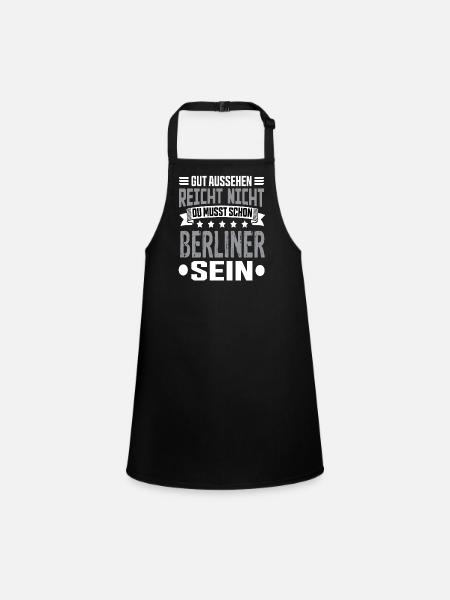 Berlin Berlin Capital Hemiat Berlin Sayings - Children's Apron - black - Front