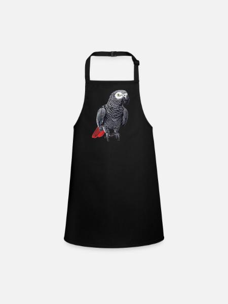 African grey parrots - Children's Apron - black - Front