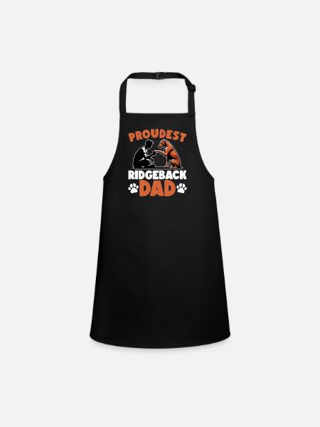 Rhodesian Ridgeback Papa Rhodesian Ridgeback - Schürze für Kinder - Schwarz - Vorne
