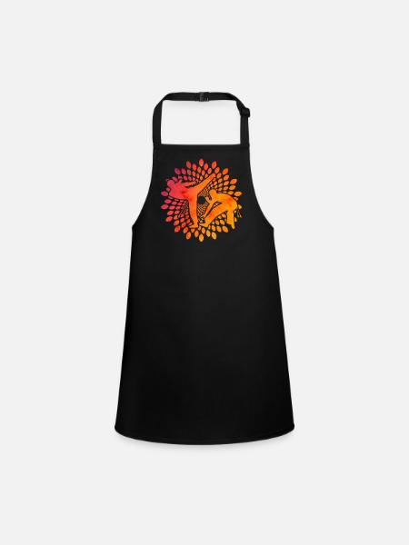 Capoeira - Children's Apron - black - Front