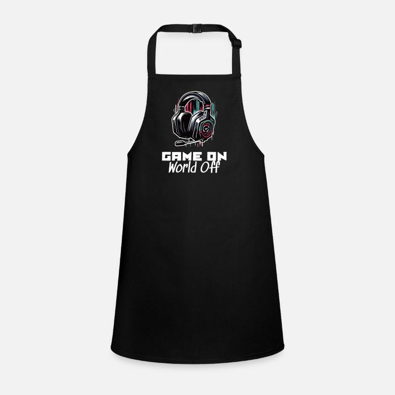 Game On World Off Gamer Sayings Shirt Children's Apron